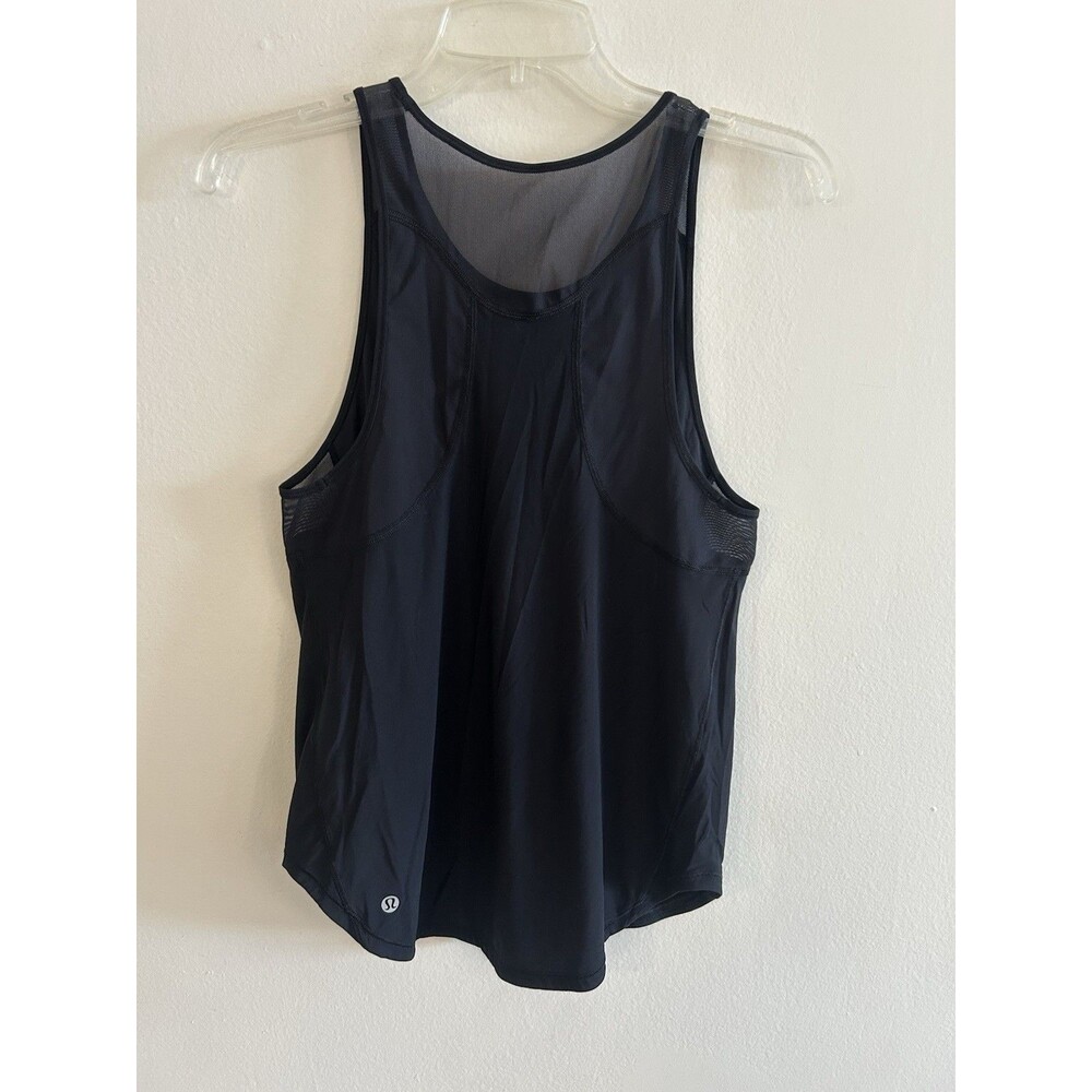Lululemon Sculpt Athletic Tank Top Mesh Black Women’s Size 8